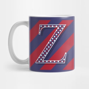 Old Glory Letter Z Mug